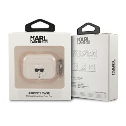 Karl Lagerfeld KLAPUKHGD AirPods Pro cover gold / gold Glitter Karl`s Head(3666339030353)